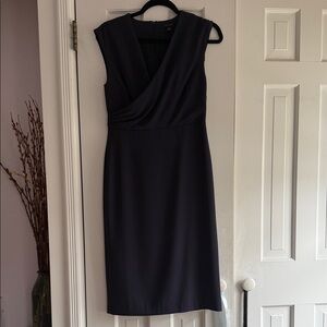 Ann Taylor Elegant Navy Midi Dress